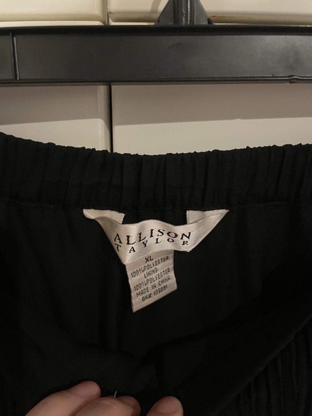 NWT Allison Taylor Black Chiffon Maxi Skirt Size XL - Picture 6 of 6